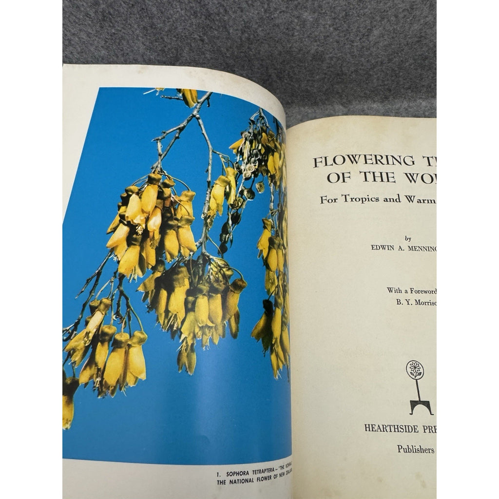 1962 Flowering Trees of the World Edwin A Menninger 1st Edition HC