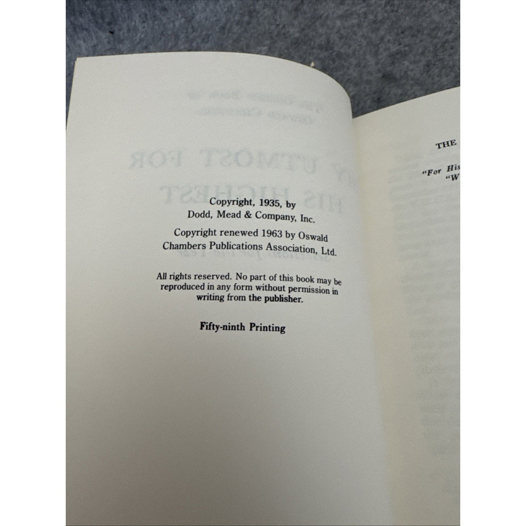 My Utmost for His Highest by Oswald Chambers HC First Edition Very Good 1963