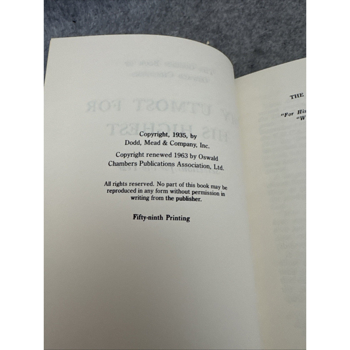 My Utmost for His Highest by Oswald Chambers HC First Edition Very Good 1963