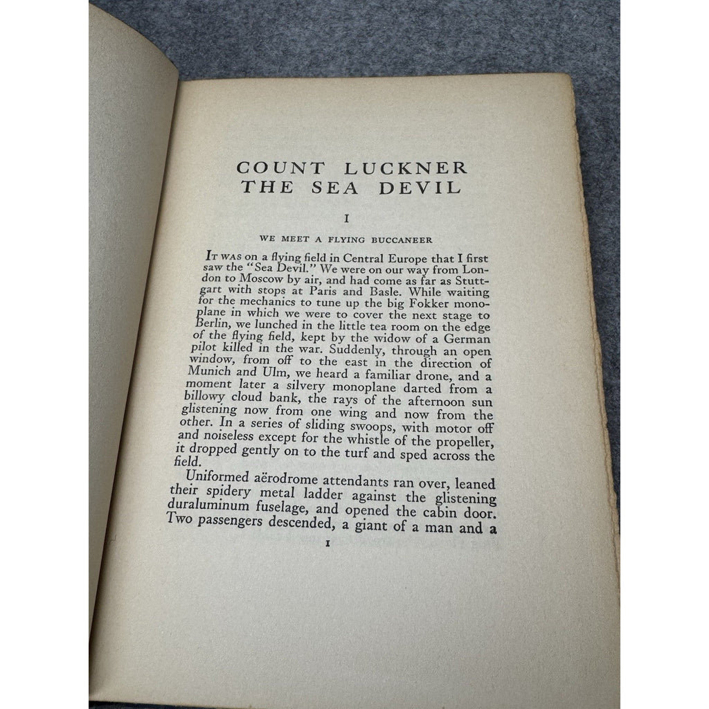 Count Luckner The Sea Devil Signed by Count Luckner Mounted Autograph WWI