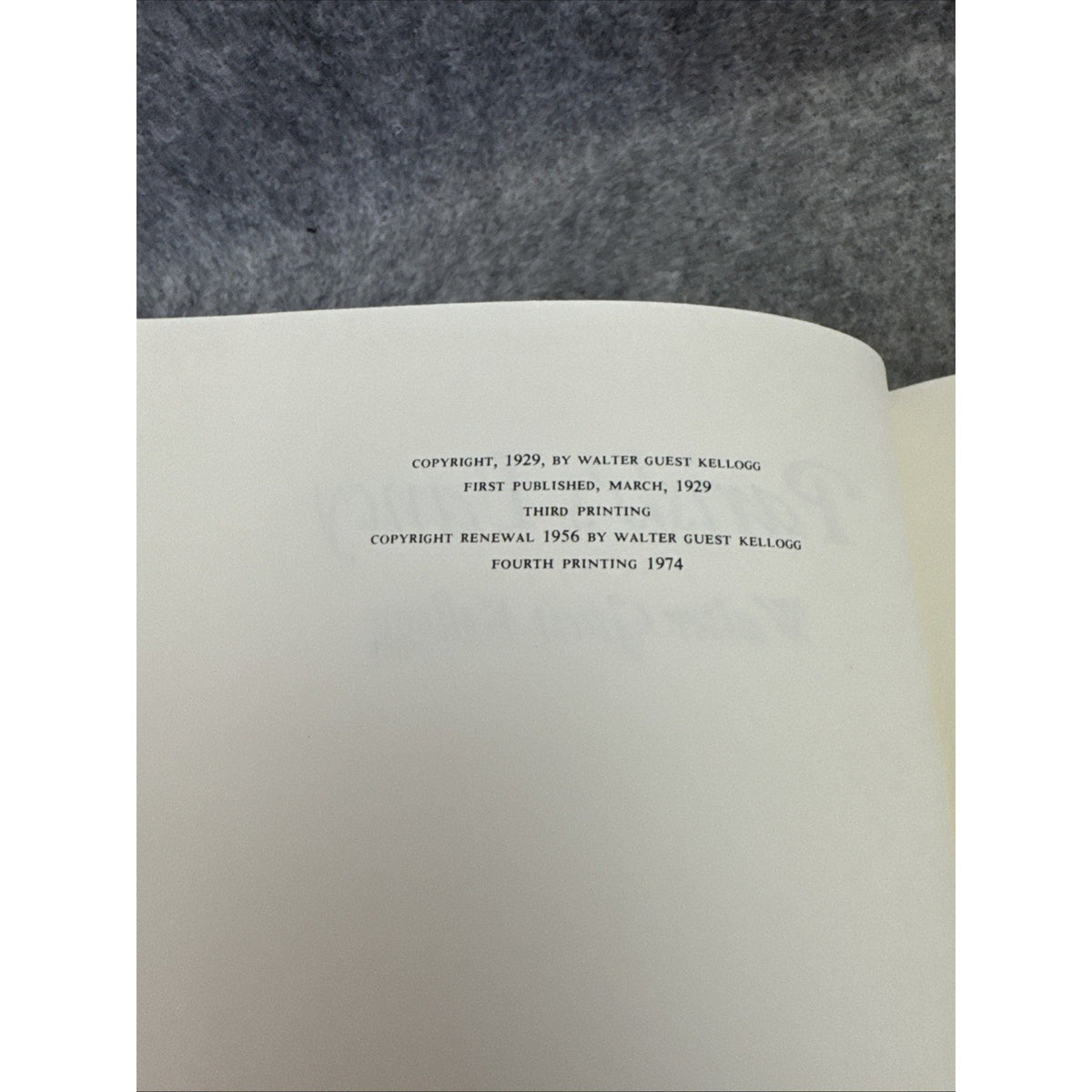 Parish's Fancy by Walter Guess Kellogg HC/DJ - 1929 - 3rd Printing