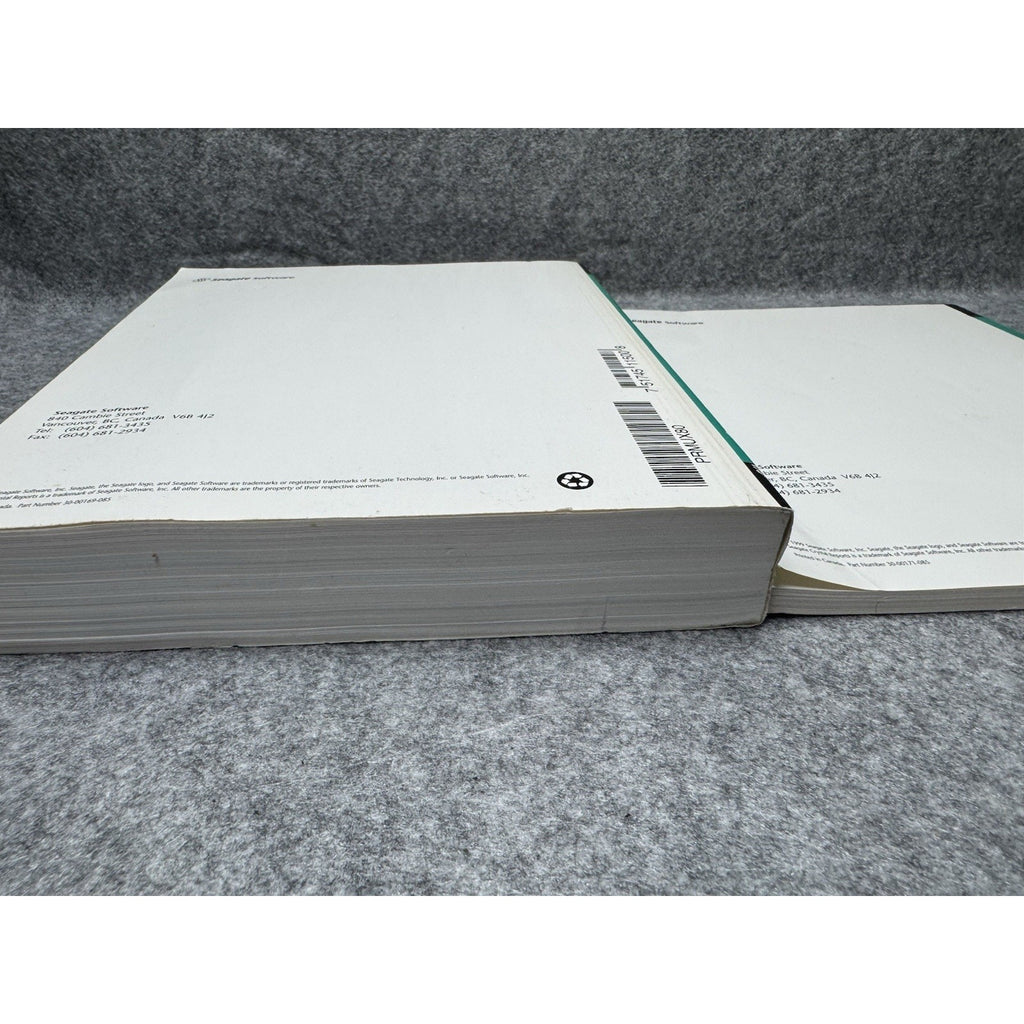 2000 Seagate Crystal Reports 8 User’s & Developer’s Guide Manual Set