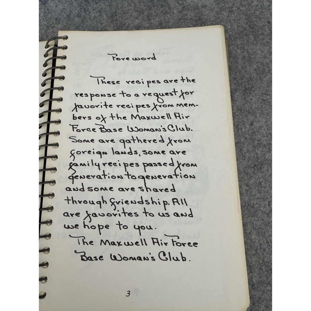 1961 Stove Pilot Maxwell Air Force Base Women’s Club Cookbook Alabama