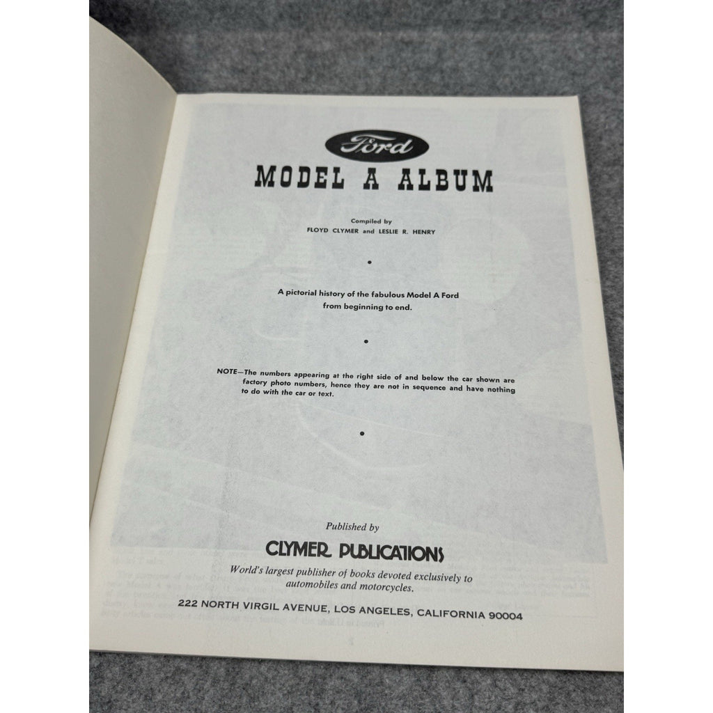 1974 Ford Model A Album Clymer Henry 1928-1931 Cars Trucks Pictorial