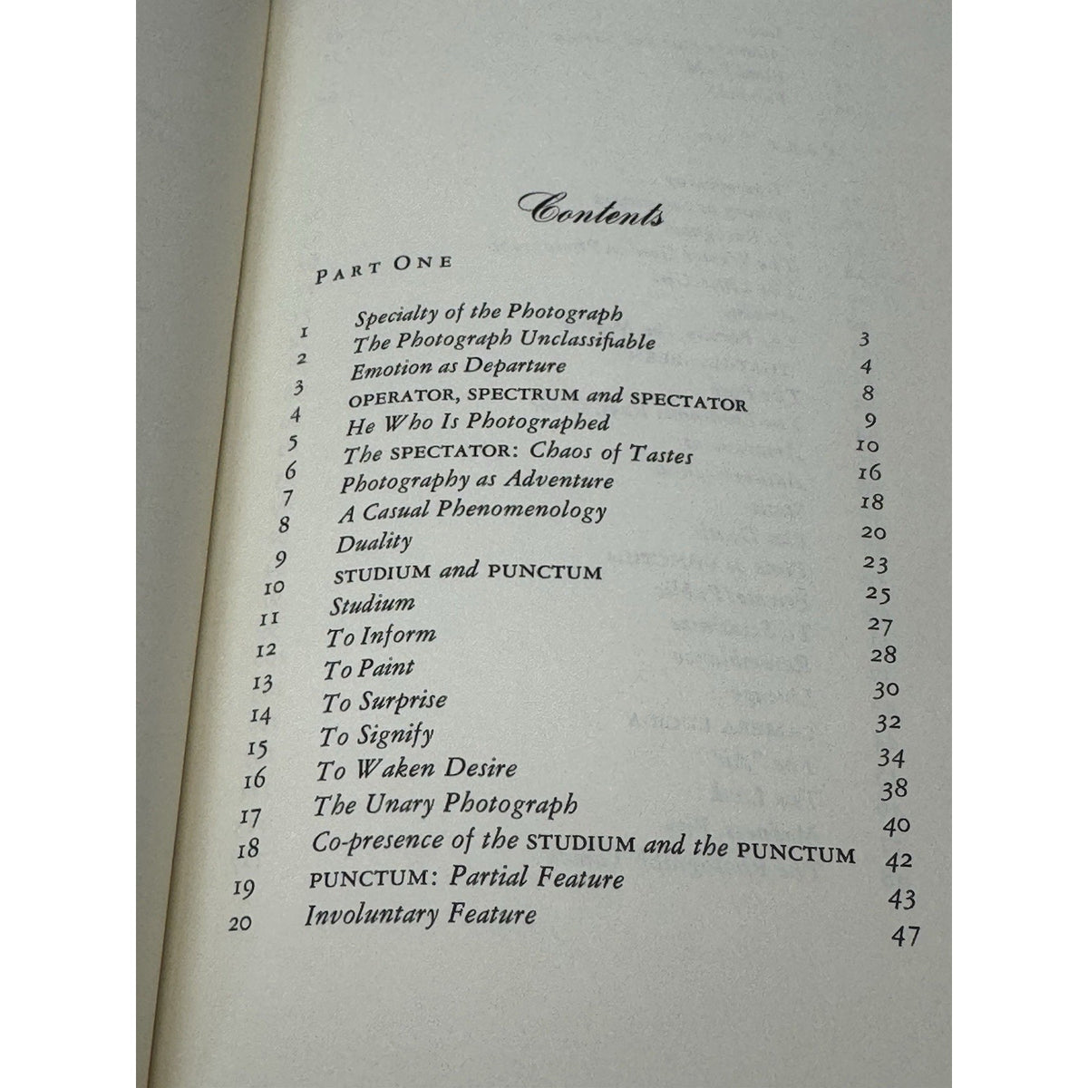 Camera Lucida Roland Barthes 1981 First American Edition Photography HC DJ