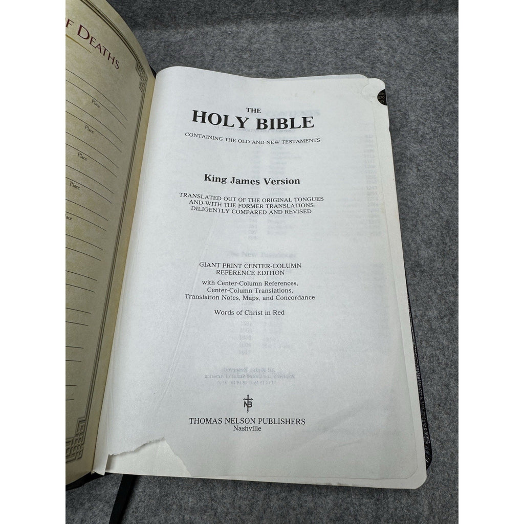 KJV Holy Bible Giant Print Red Letter Thumb Indexed Bonded Leather Nelson 895