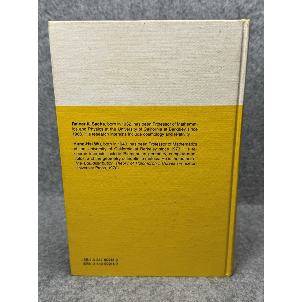 General Relativity for Mathematicians Sachs Wu 1977 HC GTM 48 2nd Printing
