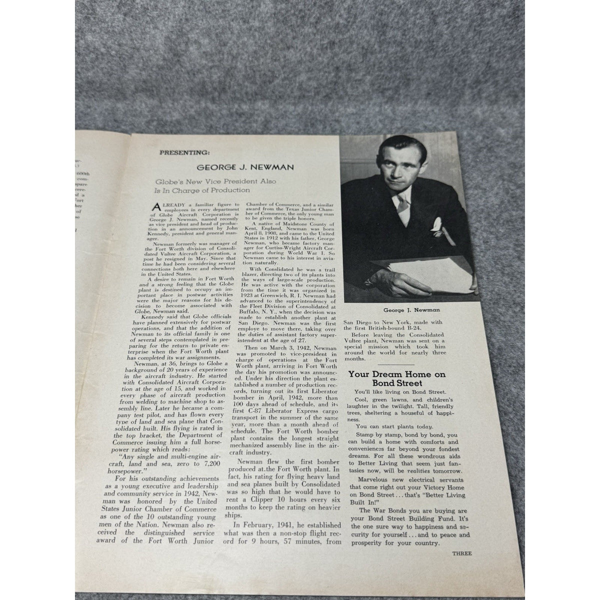 1944 Globe Beam August WWII Aircraft Magazine AT-10 Final Production Fort Worth