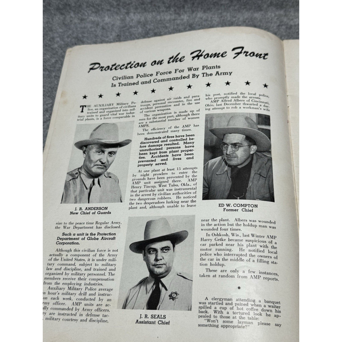 1943 Globe Beam August WWII Aircraft Magazine Fort Worth War Bonds Army Police