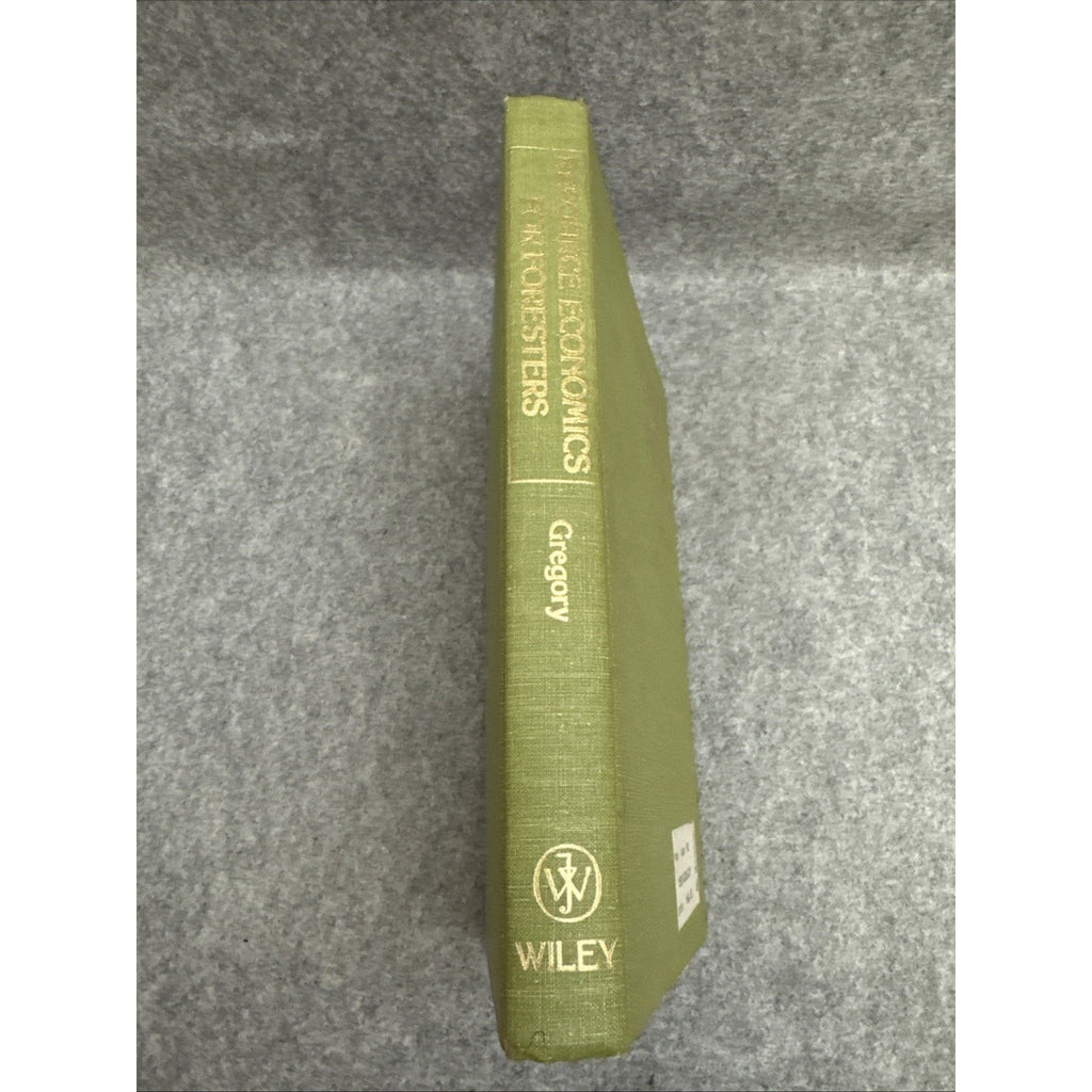 Resource Economics for Foresters by G. Robinson Gregory