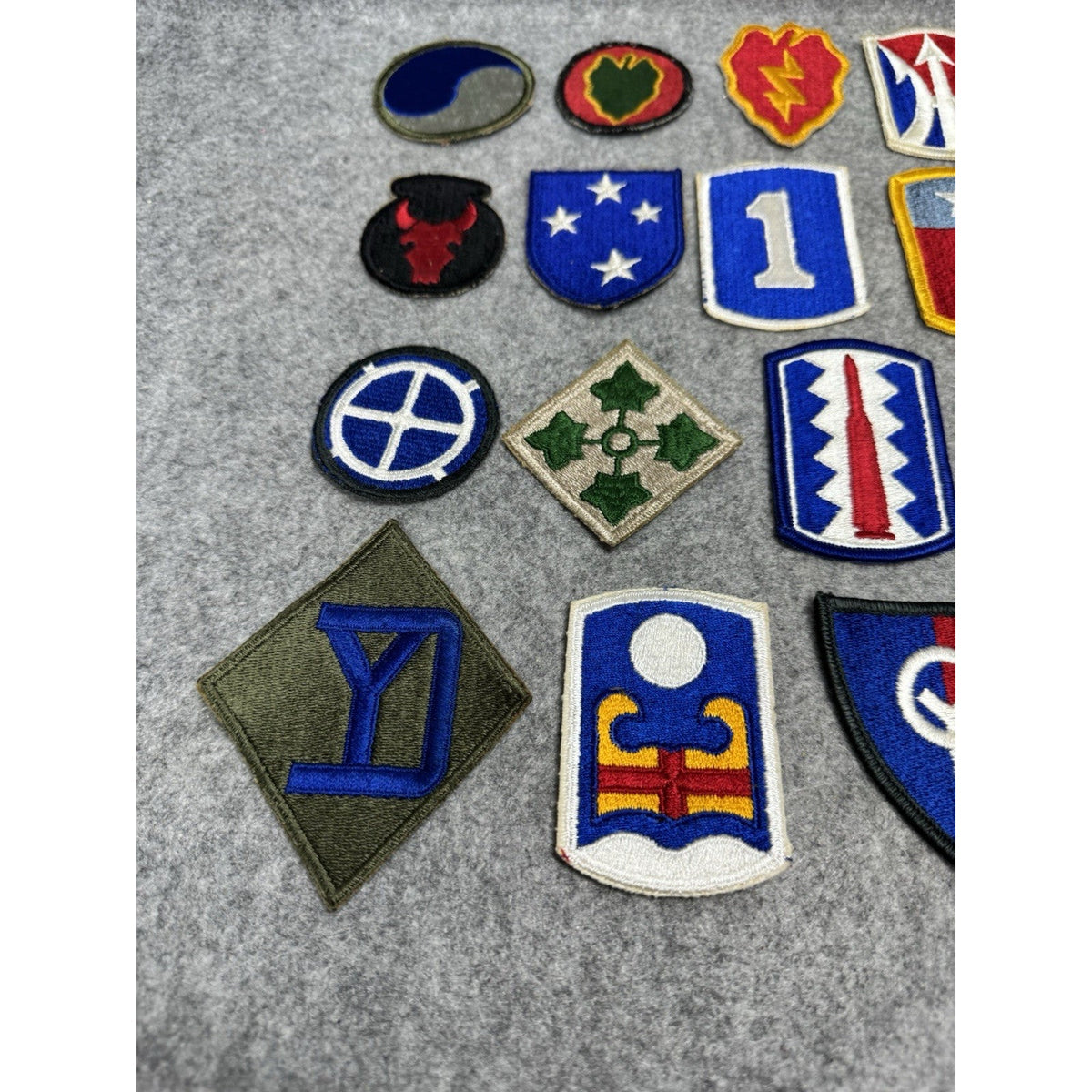 23 Vintage US Army Patches Lot Infantry Division Military Shoulder Insignia