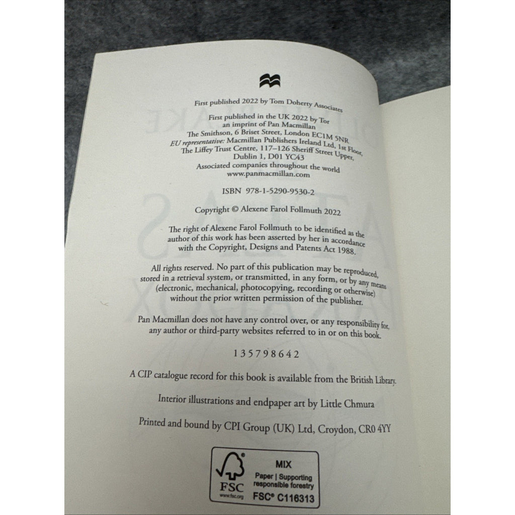 1st UK Print "The Atlas Paradox" Olivie Blake 2022 HC TOR Waterstones Exclusive