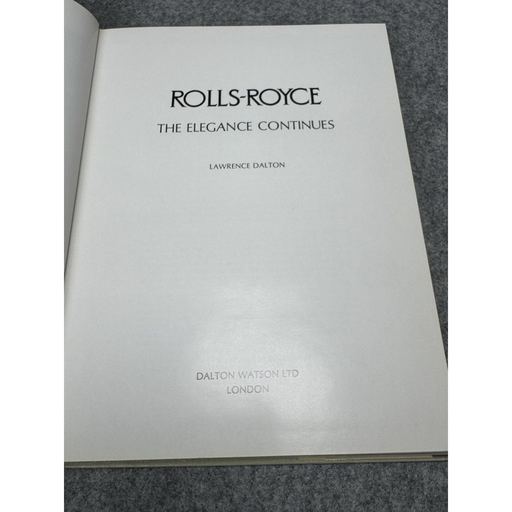 Rolls-Royce The Elegance Continues Lawrence Dalton 1977 Silver Cloud Phantom V