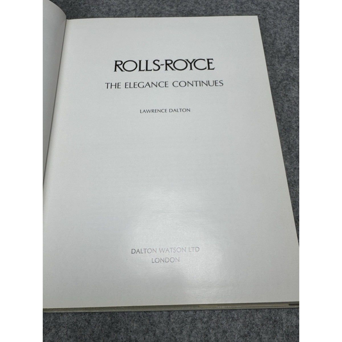 Rolls-Royce The Elegance Continues Lawrence Dalton 1977 Silver Cloud Phantom V