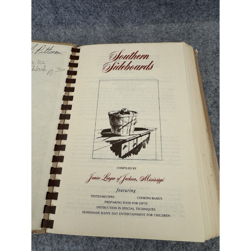 Southern Sideboards 1978 Junior League Jackson Mississippi Cookbook Spiral