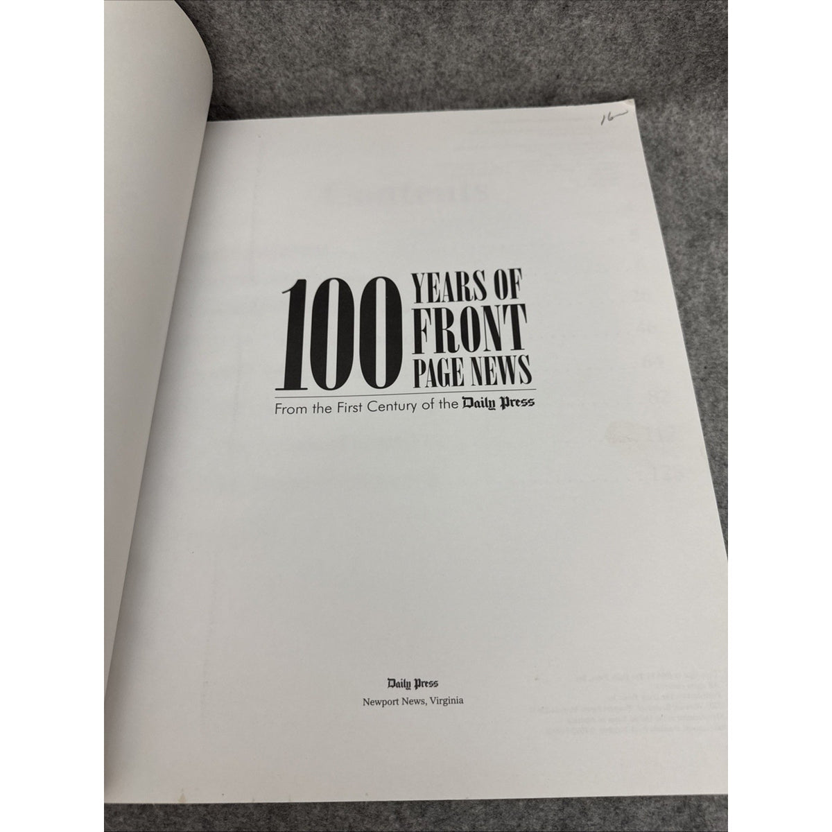 100 Years of Front Page News From the 1st Century Daily Press in Newport News