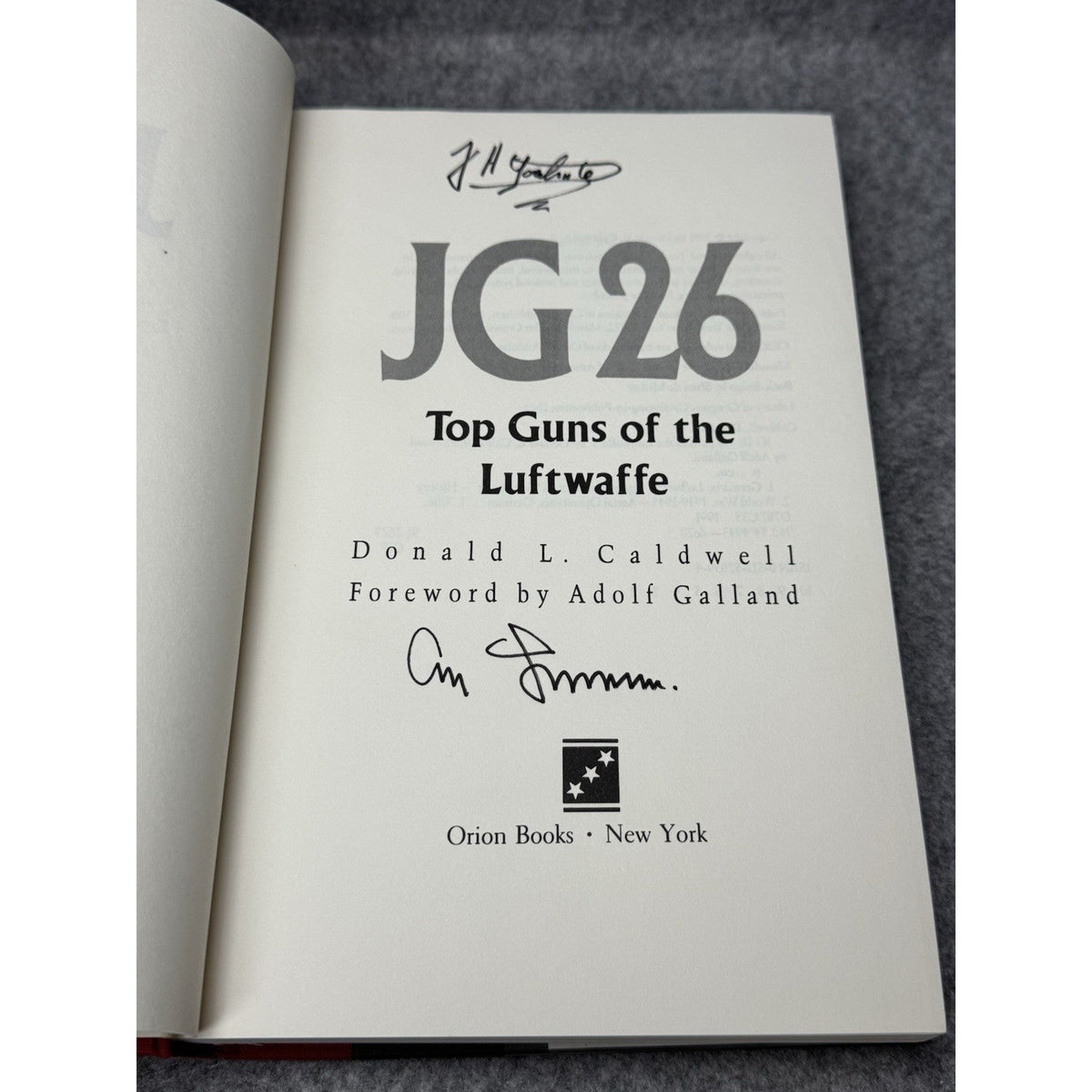 JG 26 Top Guns of the Luftwaffe Multi-Signed WWII Aces Saburo Sakai Steinhoff