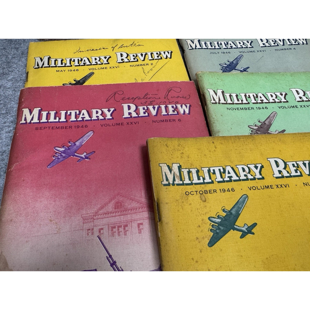 Military Review Lot 11 Magazines 1945–1947 WWII Army Maps Fort Leavenworth
