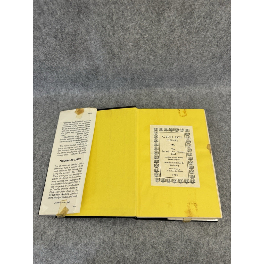 Stanley Kauffmann Figures of Light Film Criticism & Comment 1st Edition HC DJ