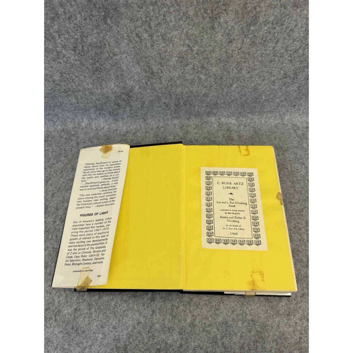 Stanley Kauffmann Figures of Light Film Criticism & Comment 1st Edition HC DJ