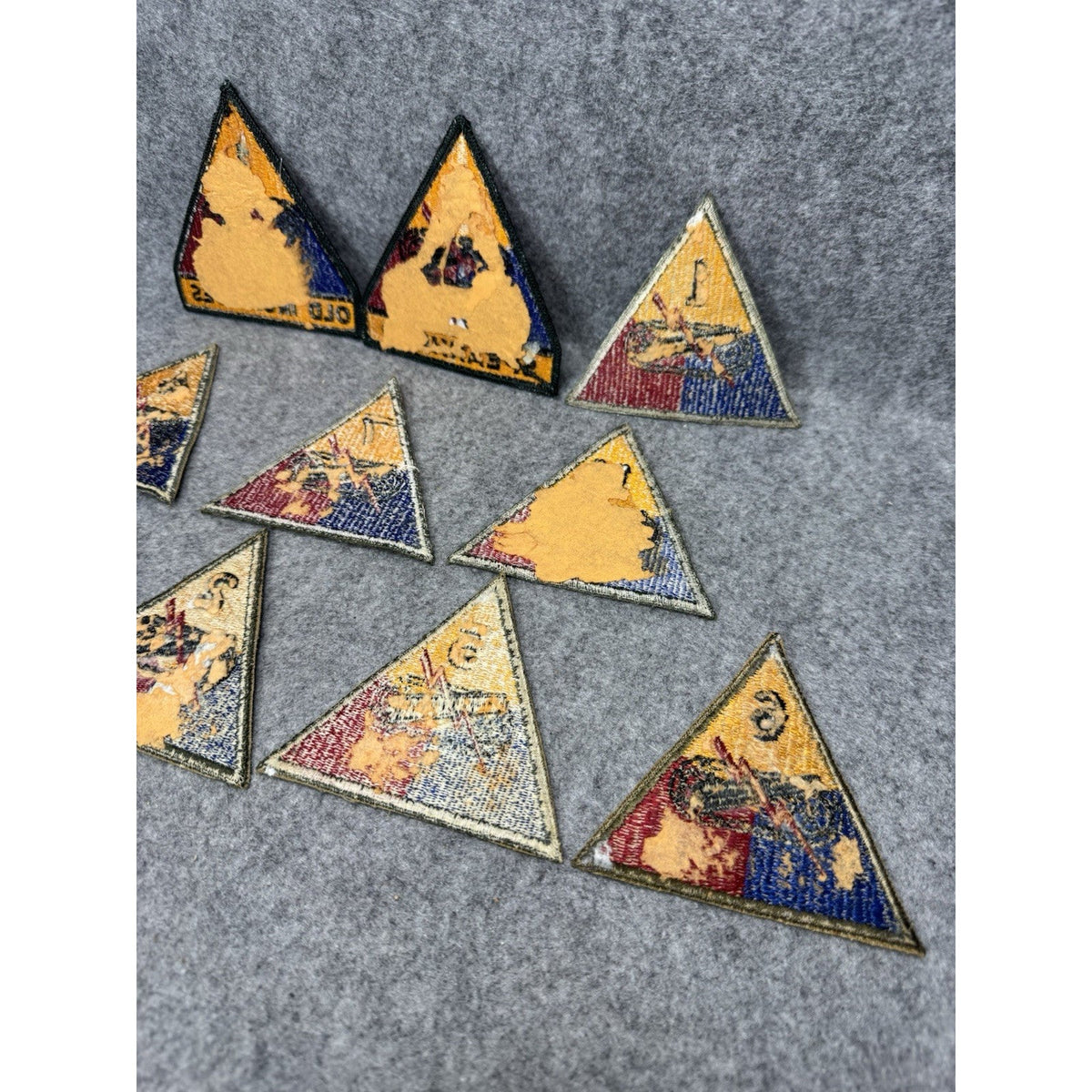 Vintage US Army Armored Division Patch Lot of 10 Old Ironsides Spearhead