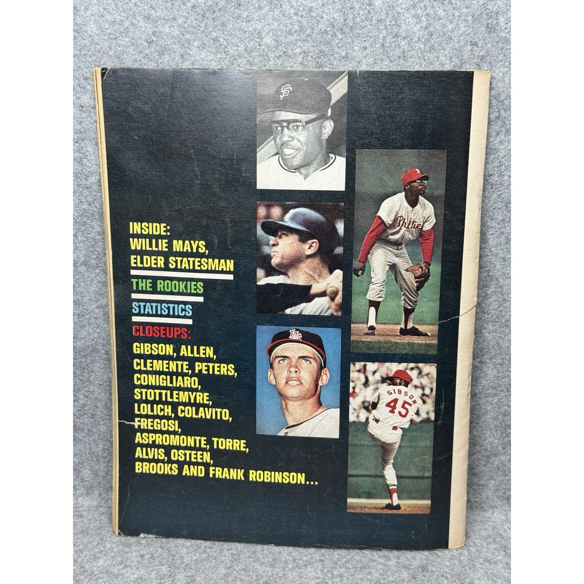 1965 Baseball Yearbook Magazine Mickey Mantle Bob Gibson Dick Allen Dean Chance