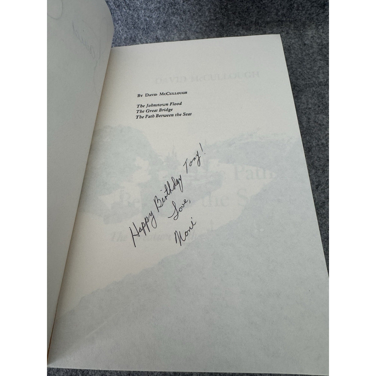 David McCullough Path Between Seas PB Signed Captain Sea Princess Panama