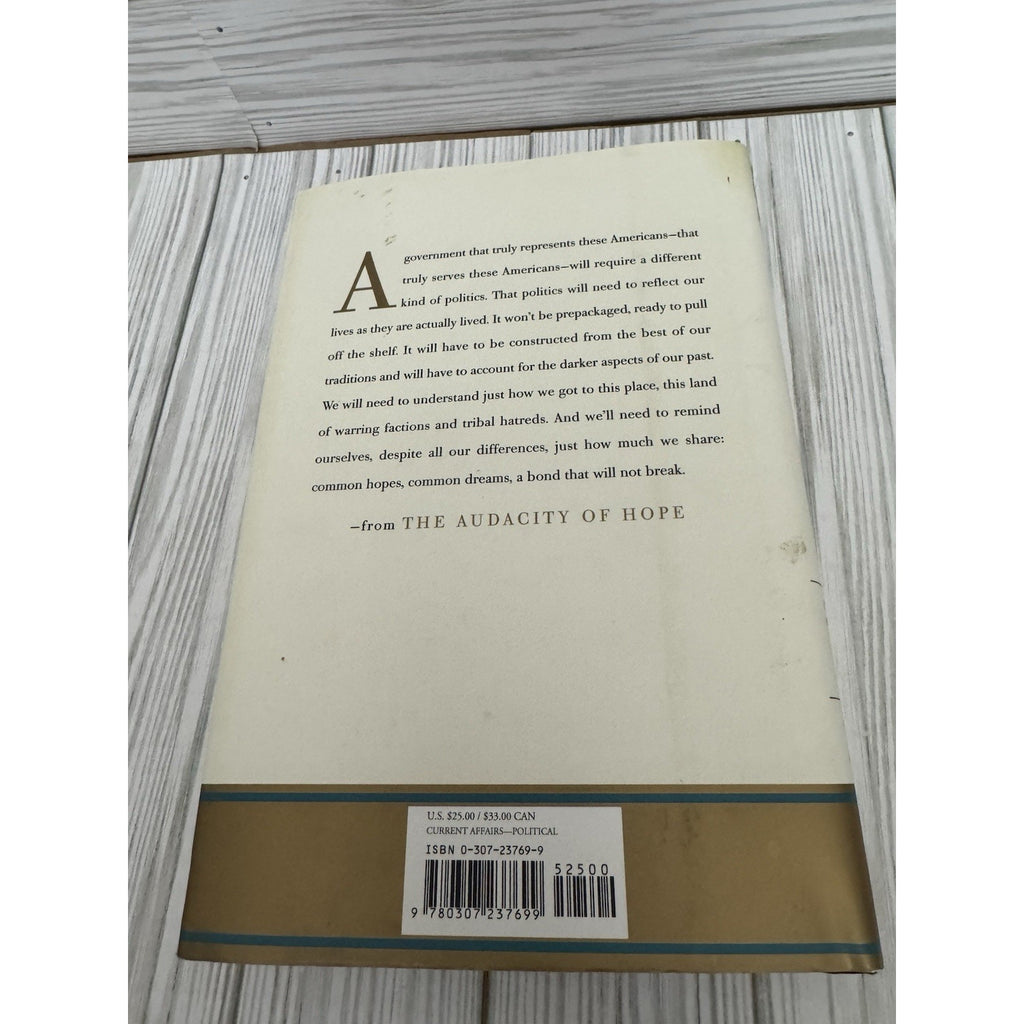 Barack Obama The Audacity of Hope 2006 1st Ed 1st Print HC/DJ