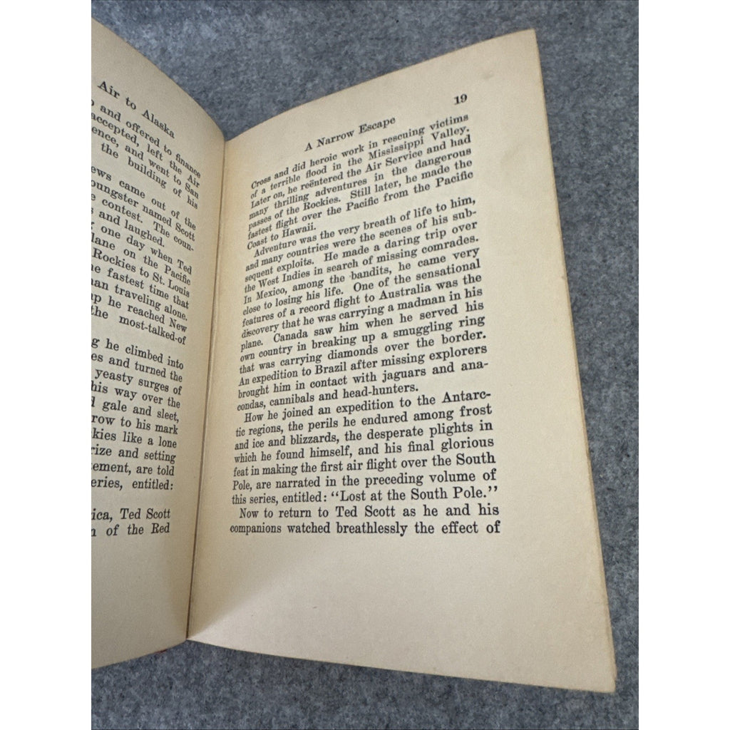 BOOK-DIXON, TED SCOTT FLYING STORIES, THROUGH THE AIR TO ALASKA, 1ST 1930