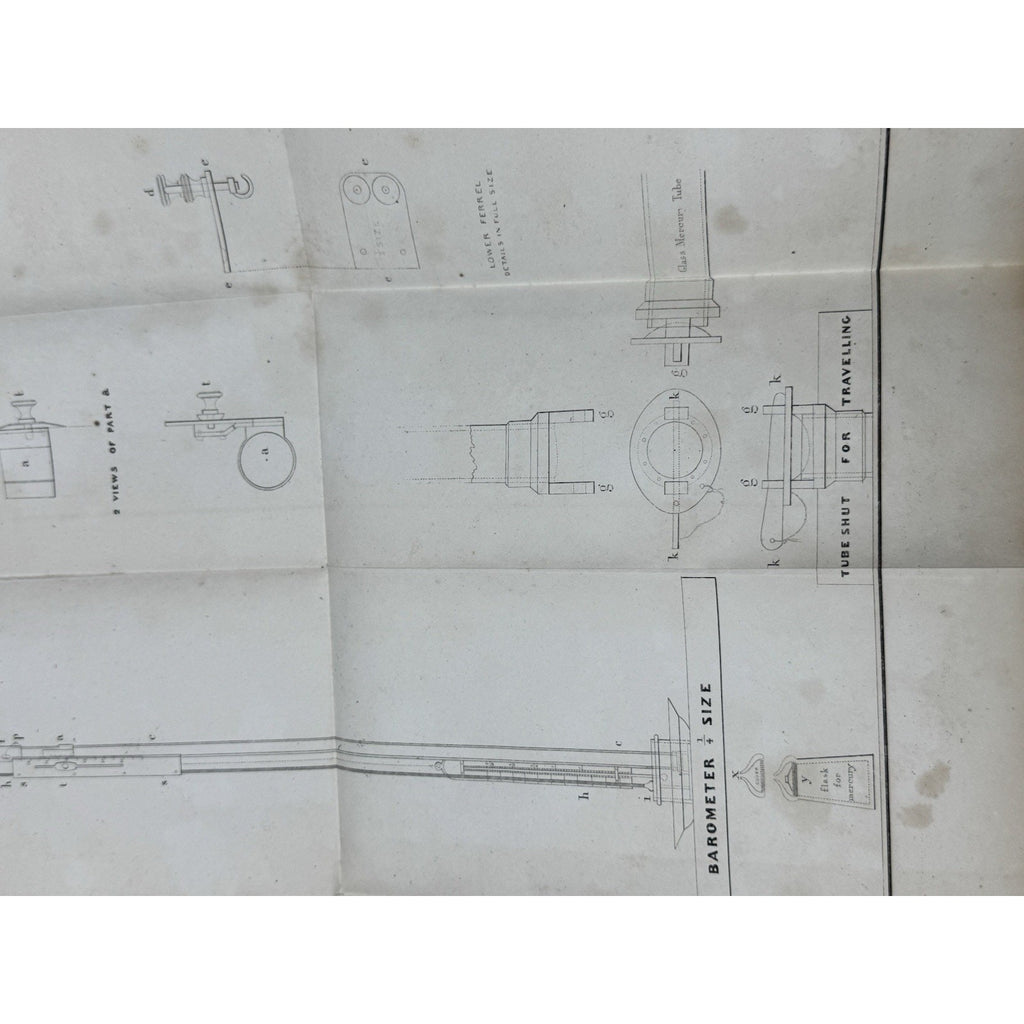 1842 US Senate Hassler Liquid Measures Standards 3 Foldout Plates Treasury