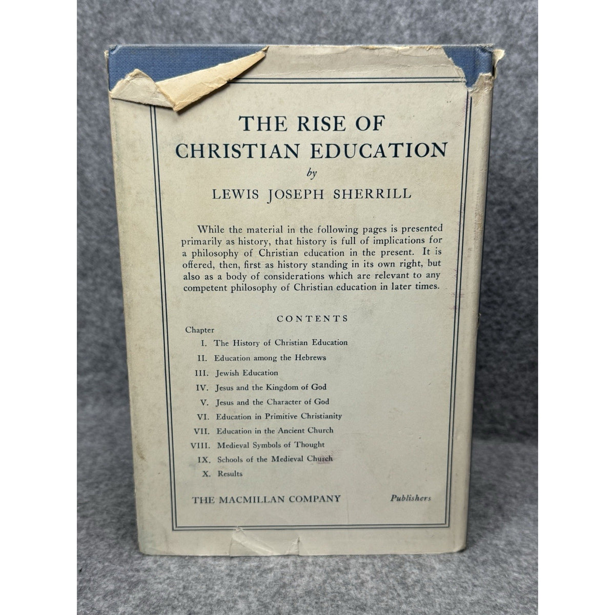 Rise of Christian Education Lewis J Sherrill 1958 Theology History Hardcover DJ