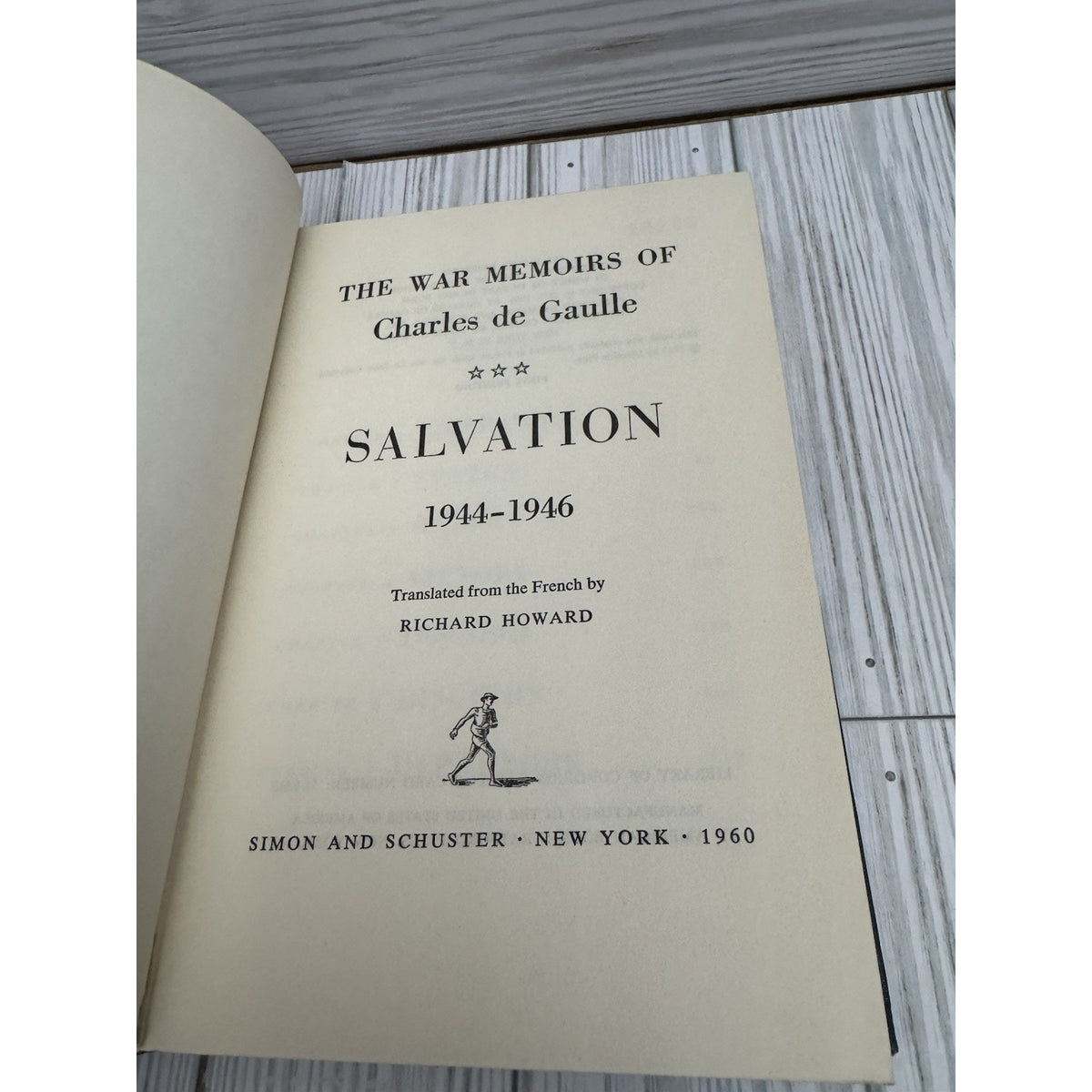 War Memoirs Charles de Gaulle Salvation 1944-46 1960 1st Printing HC