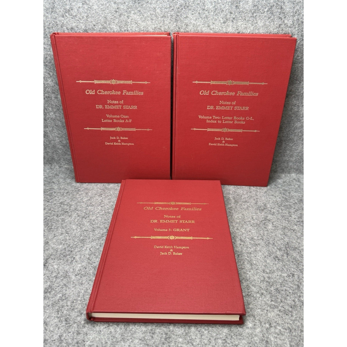 1987-88 Rare Old Cherokee Families Emmet Starr 3 Vol Genealogy Set