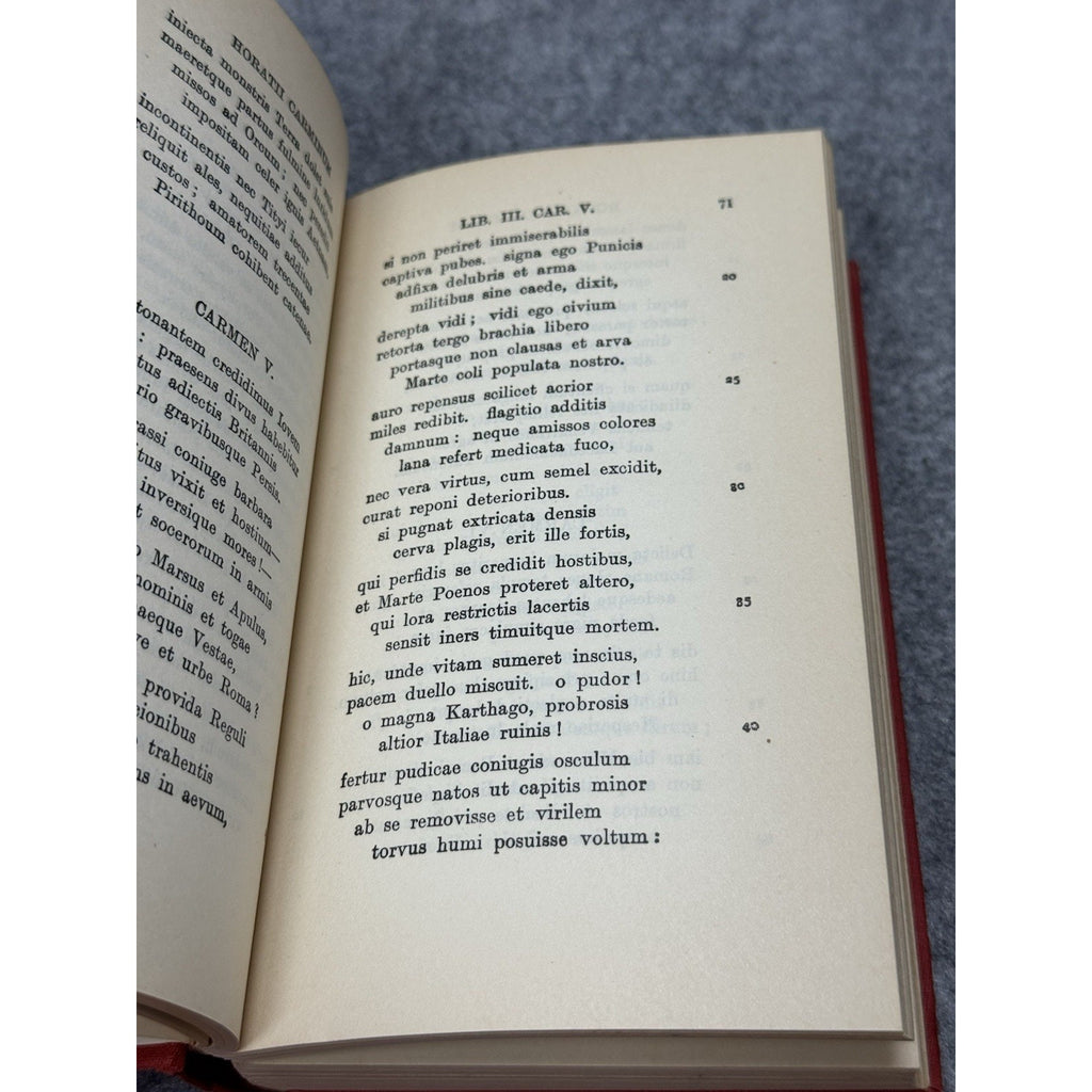 Horace Odes & Epodes Latin T.E. Page 1959 Macmillan Classical Poetry HC
