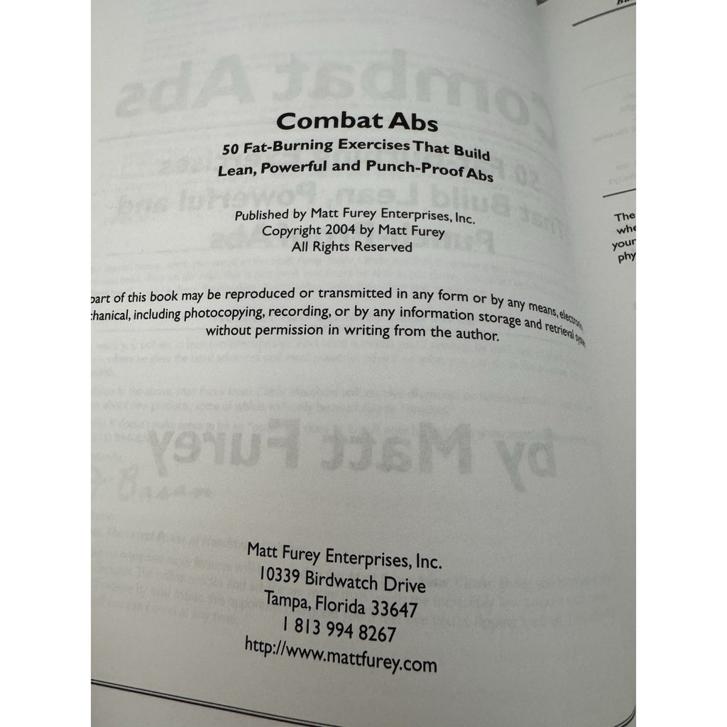Matt Furey Combat Conditioning & Combat Abs 2 Book Lot Training Fitness
