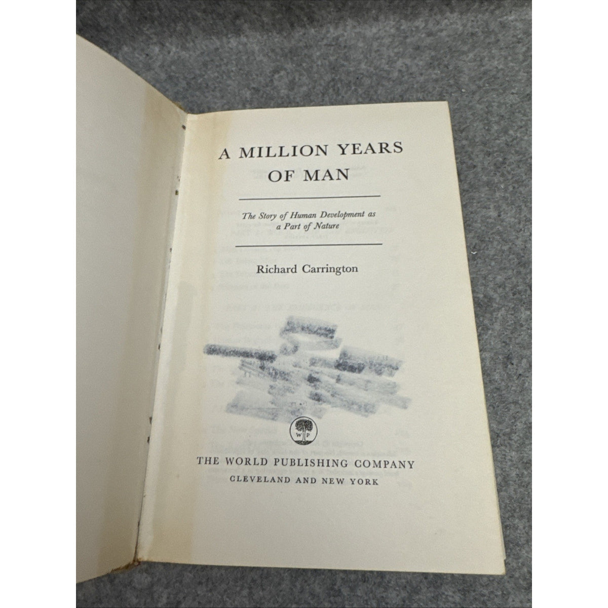 a million years a man carrington 1963 first edition HCDJ
