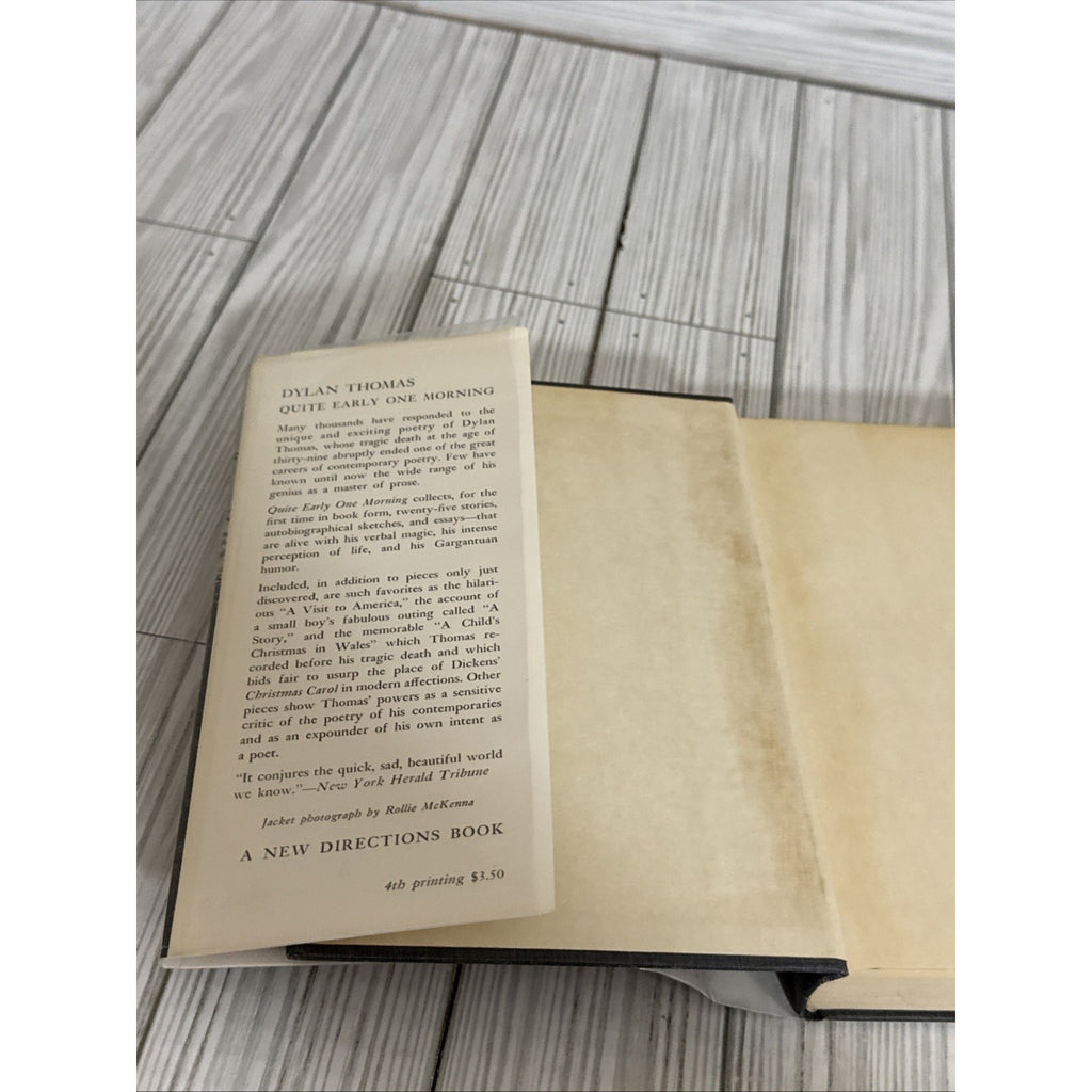 Quite Early One Morning ~ Dylan Thomas ~ 1954 Vintage Hardcover w/ Dust Jacket