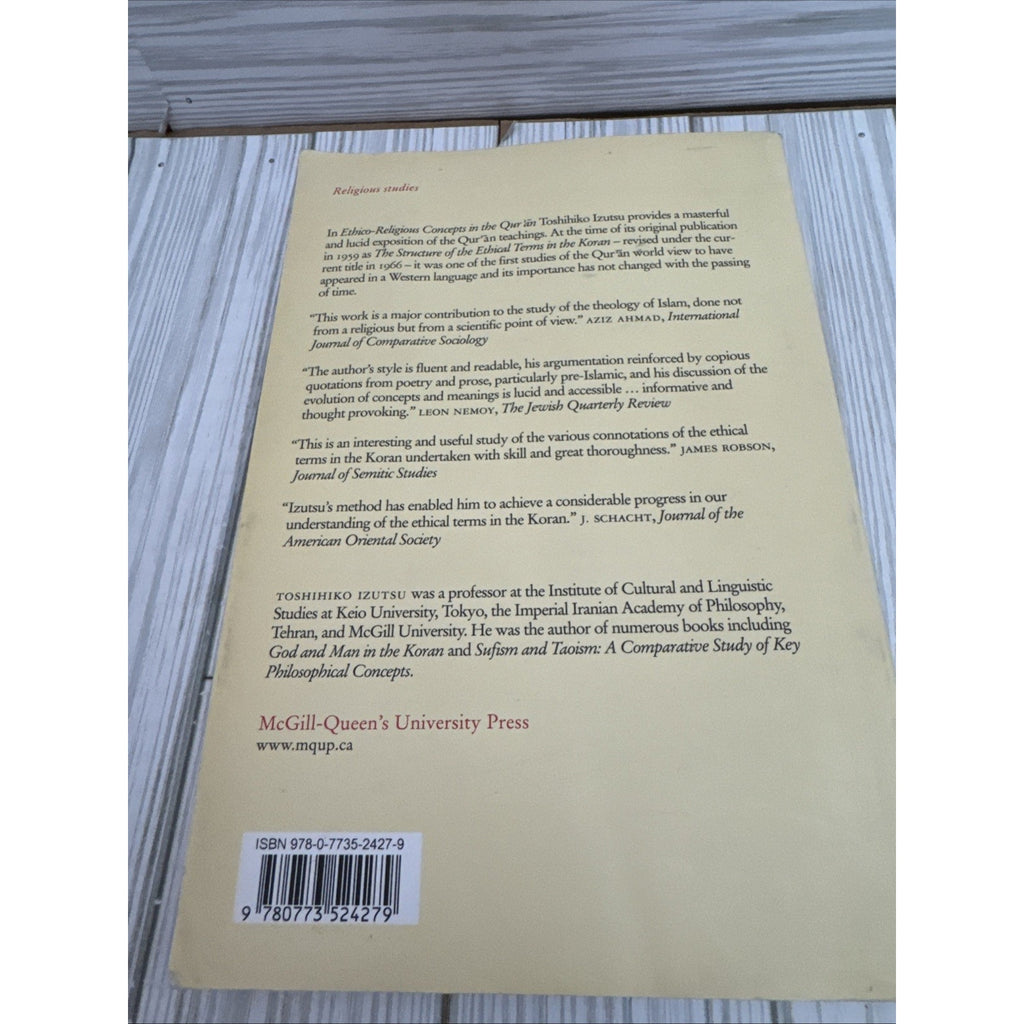 Ethico-Religious Concepts in the Qur'an by Toshihiko Izutsu (2002, Trade...