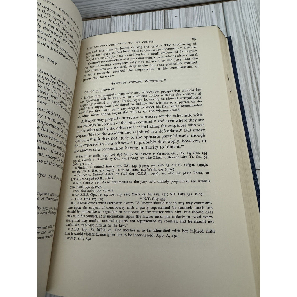 Legal Ethics Henry S Drinker 1953 Columbia HC 4th Printing