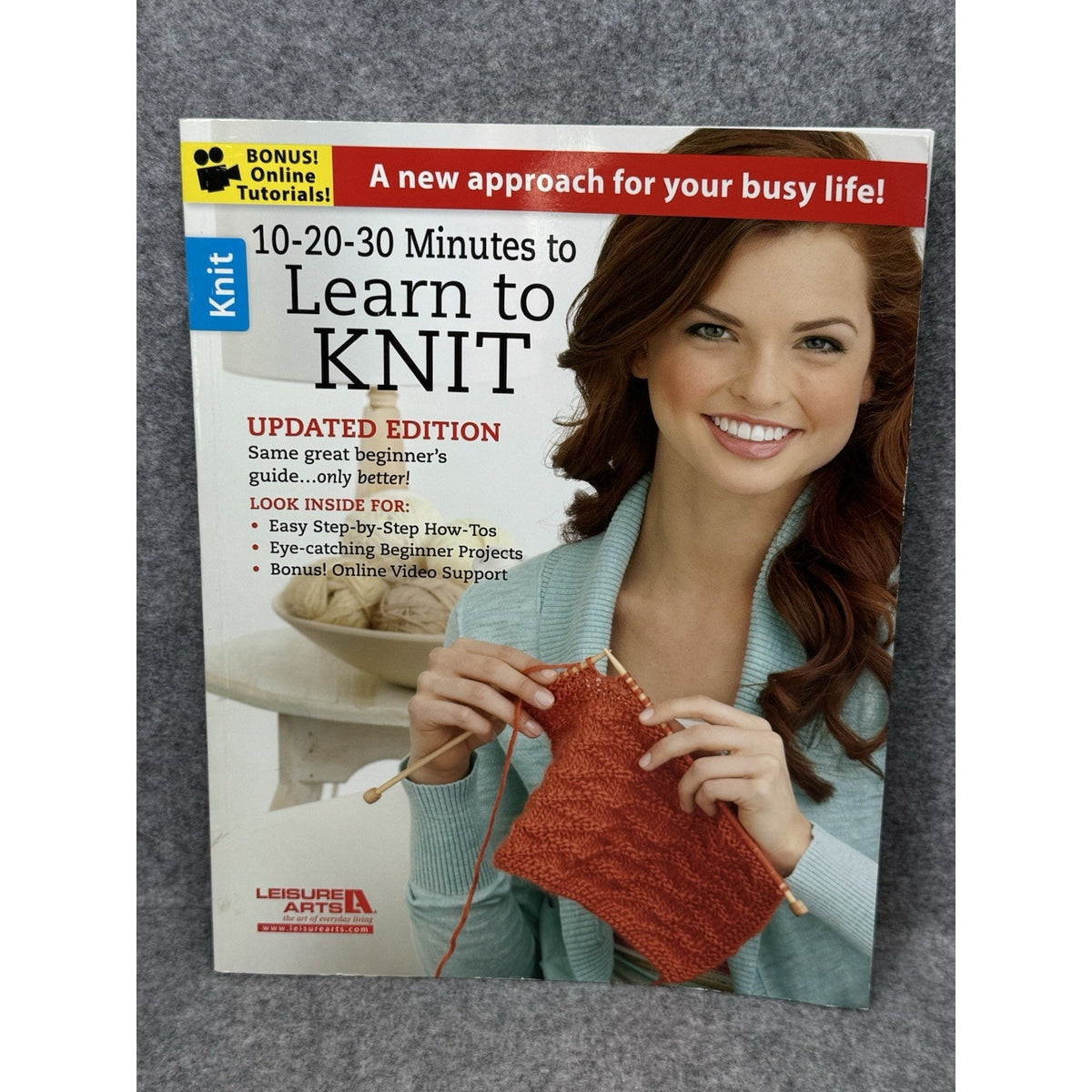 10-20-30 Minutes to Learn to Knit 2014 Leisure Arts Updated Edition Patterns