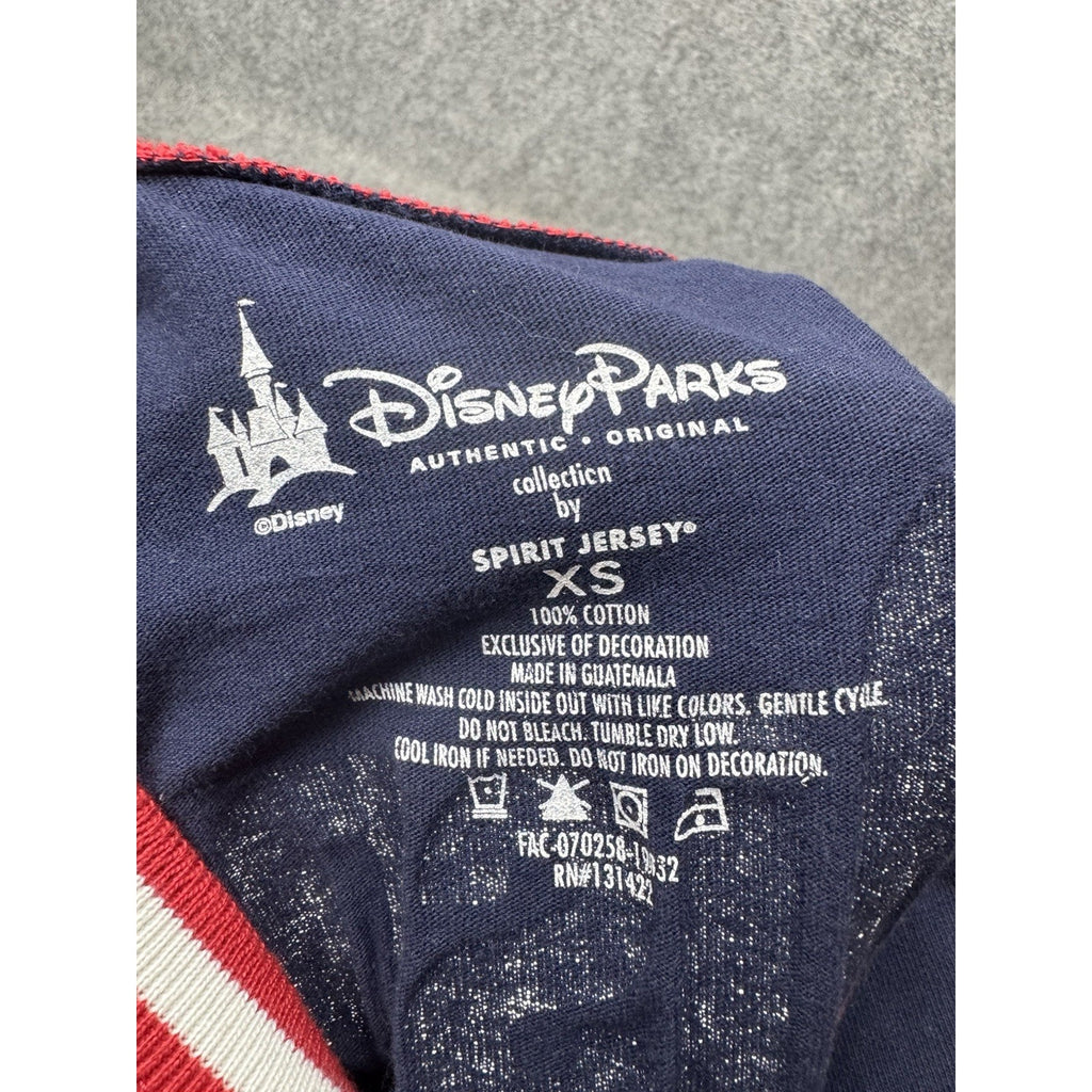 2019 Walt Disney World Spirit Jersey XS Americana Mickey Mouse Navy USA Flag