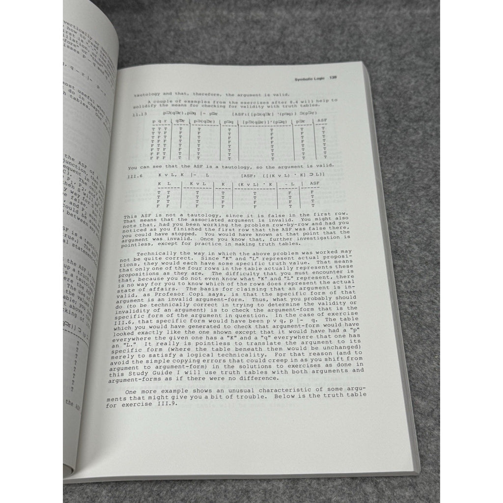 1986 Introduction to Logic Study Guide Copi 7th Edition Richard W Miller