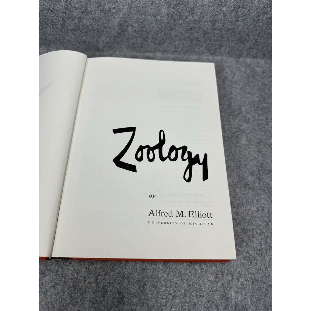 Zoology Alfred M Elliott 1963 3rd Edition Vintage Illustrated Biology Textbook