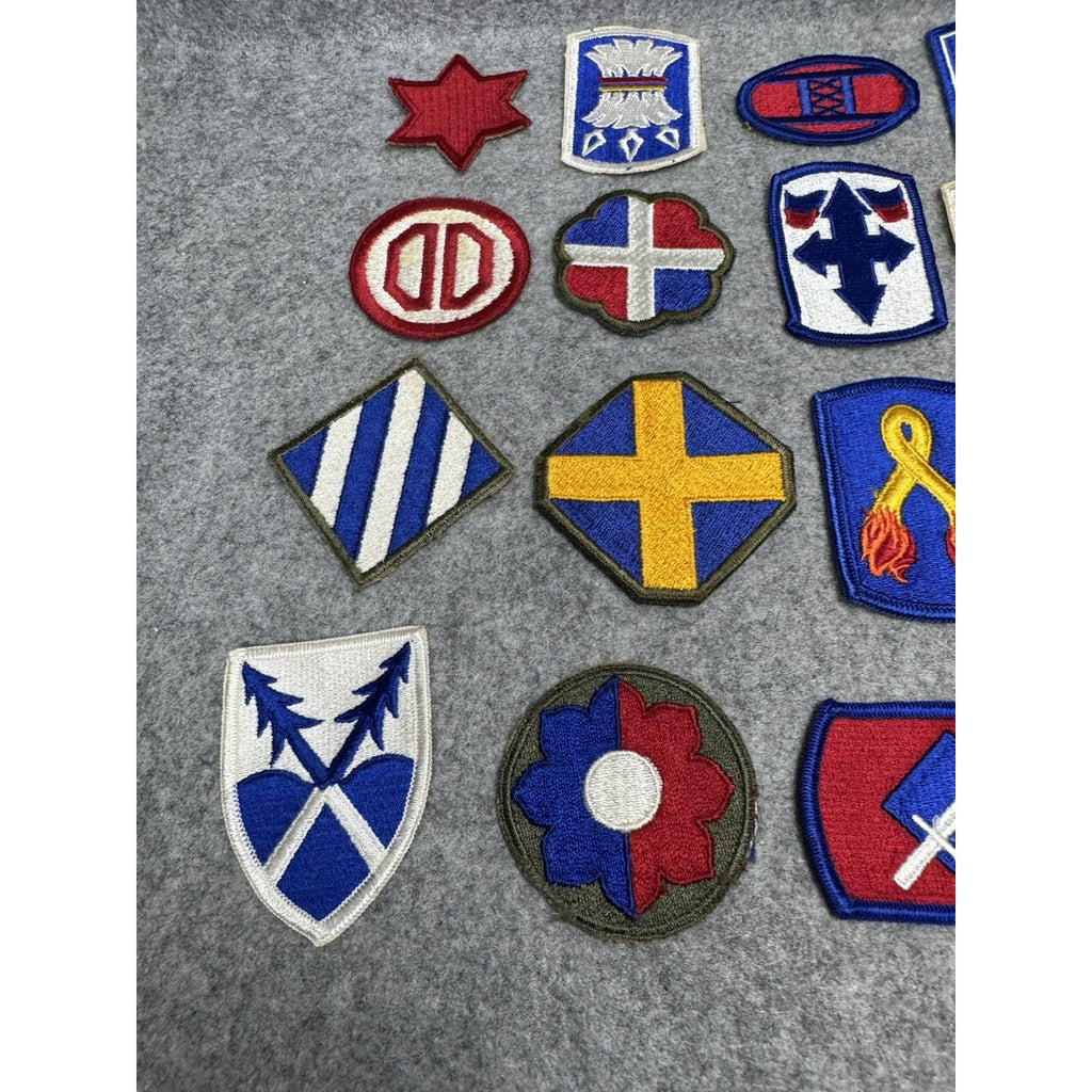 23 Vintage US Army Patches Lot Big Red One Infantry Divisions Brigade Insignia