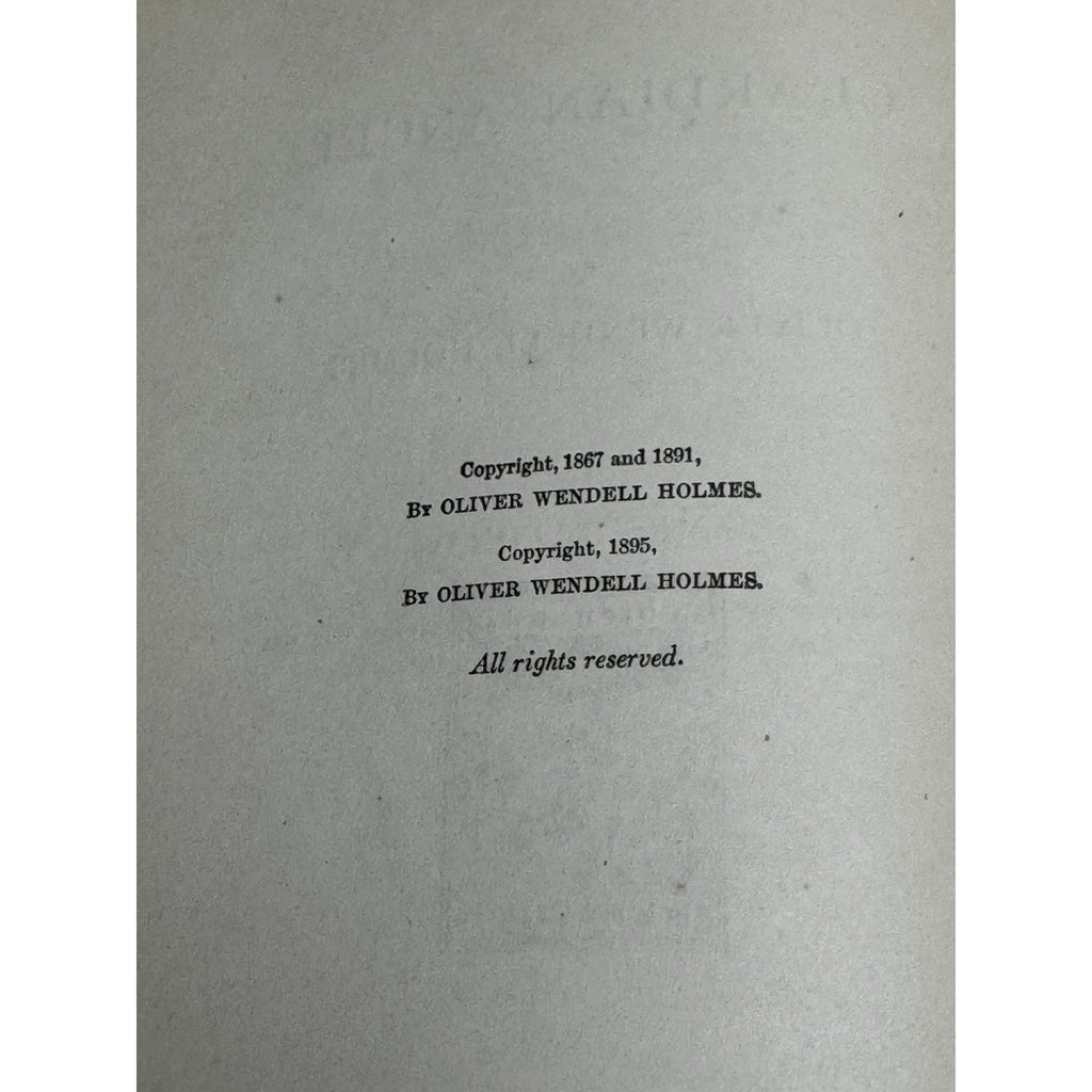 The Guardian Angel Oliver Wendell Holmes 1895 Riverside Edition Vol VI Hardcover