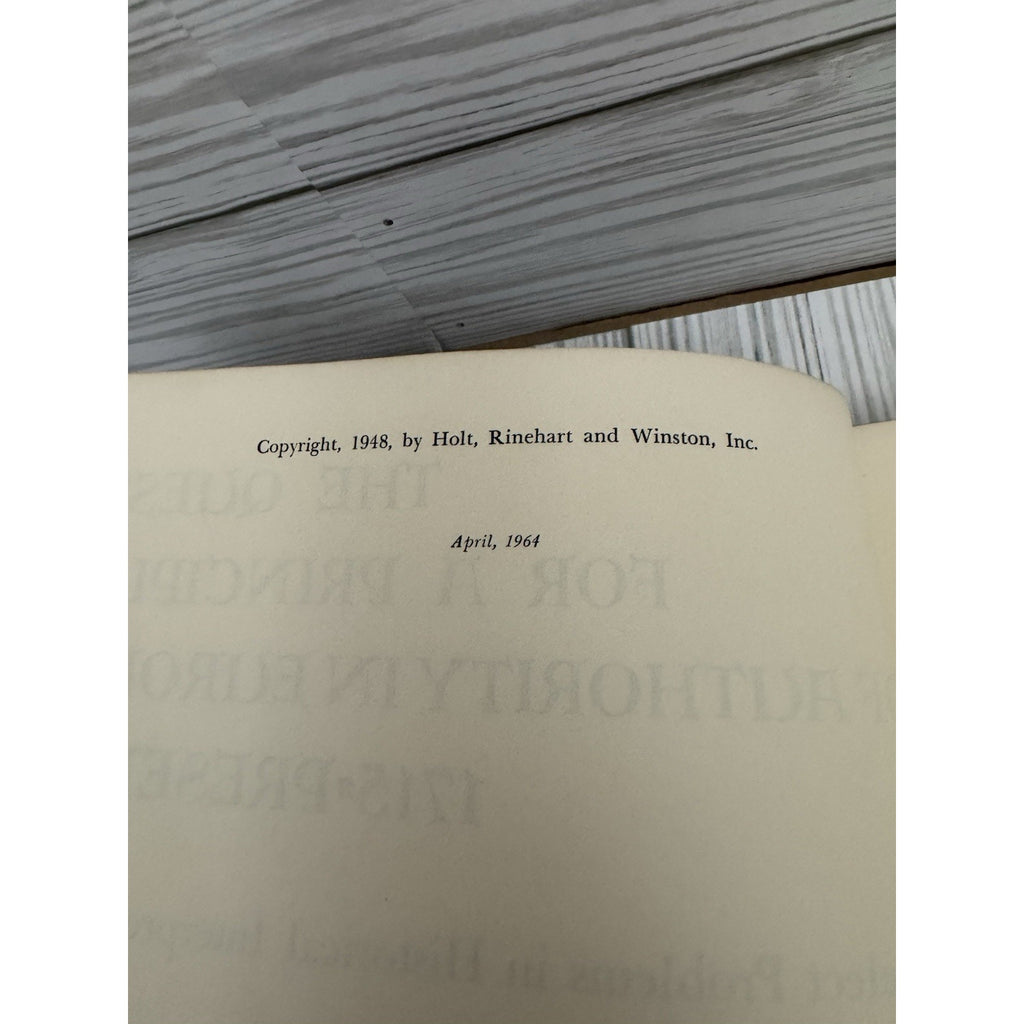 Quest for Authority in Europe 1715-Present Holt PB 1964 History Text