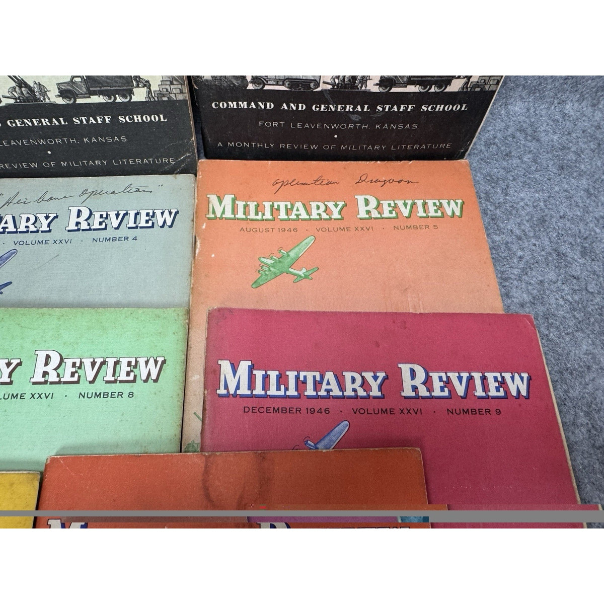 Military Review Lot 11 Magazines 1945–1947 WWII Army Maps Fort Leavenworth