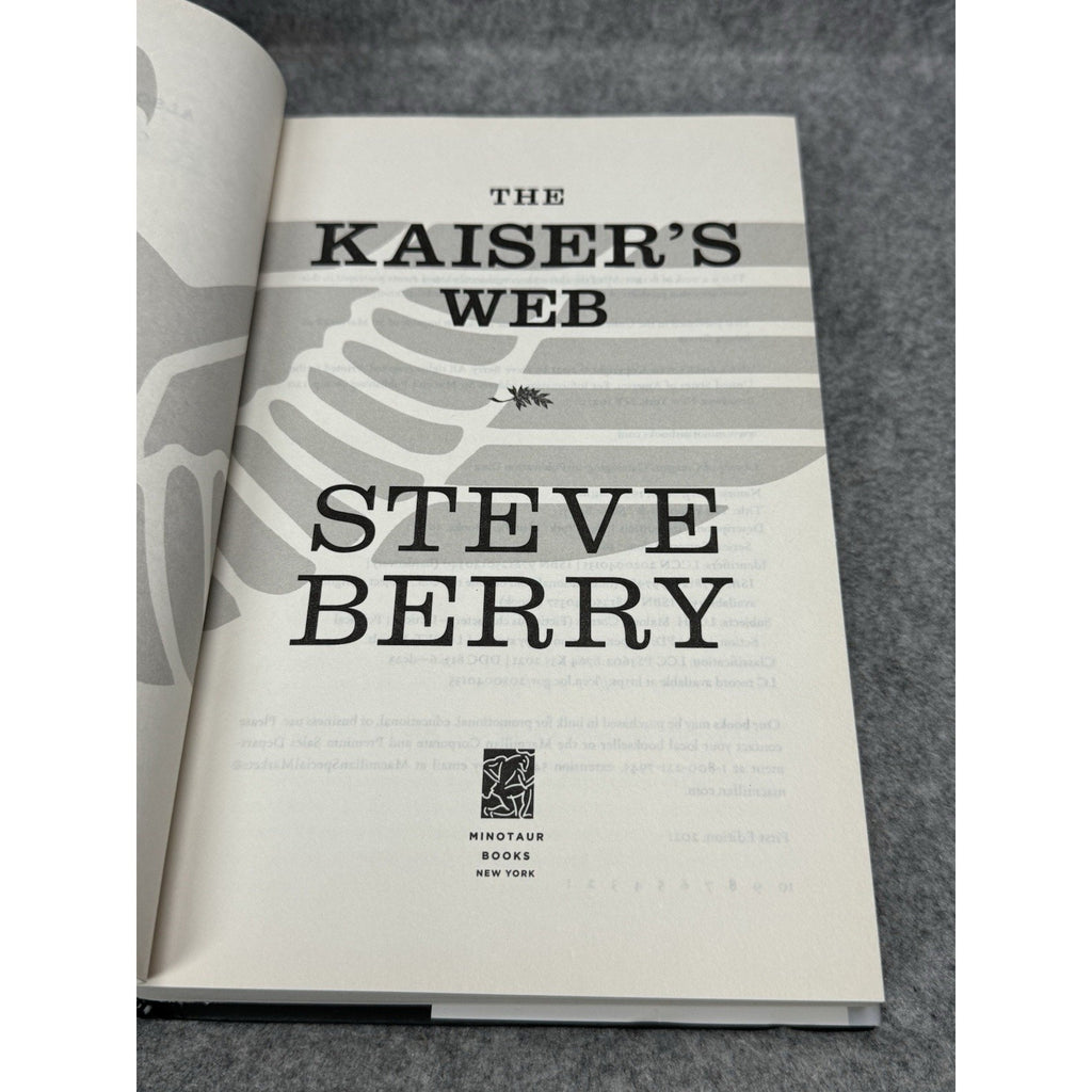 2021 The Kaiser’s Web Steve Berry Signed First Edition 1st Printing HC