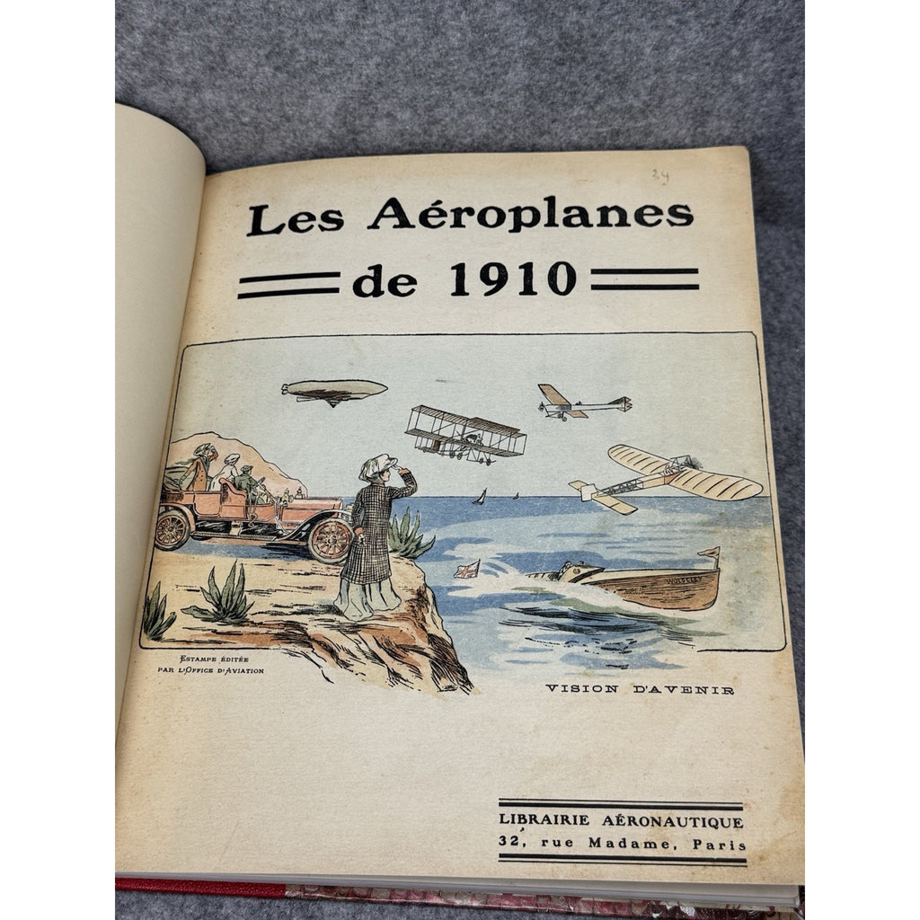 Rare Les Aeroplanes de 1910 R. de Gaston First Edition Aviation Plans