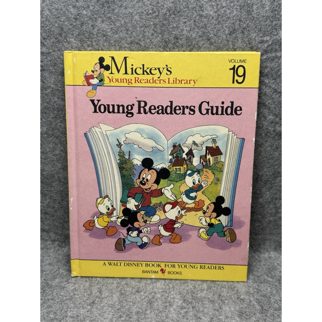 1990 Mickey’s Young Readers Library Vol 19 Young Readers Guide Disney HC